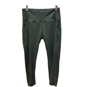 ZELLA Cropped Legging With Side Pockets SZ M Dark Green